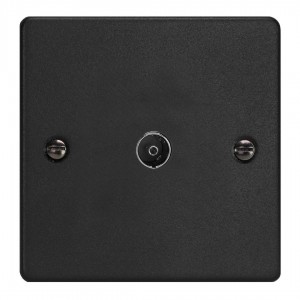 Varilight XDE8.MB Matt Black 1-Gang TV Socket/ Co-Axial