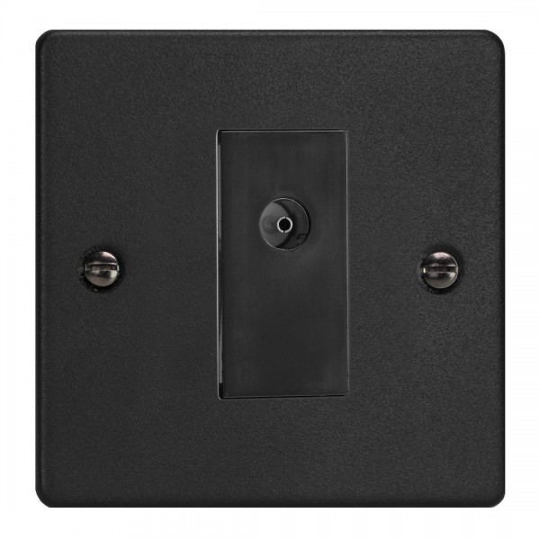 Varilight XDE8ISOB.MB Matt Black 1-Gang TV Socket/ Isolated Co-axial