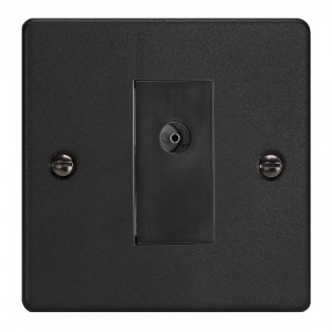 Varilight XDE8ISOB.MB Matt Black 1-Gang TV Socket/ Isolated Co-axial