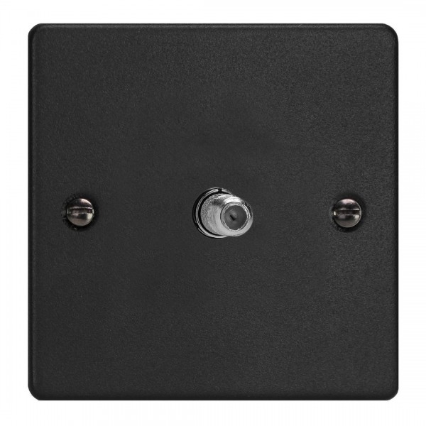 Varilight XDE8S.MB Matt Black 1-Gang TV Socket/ F-Type Satellite