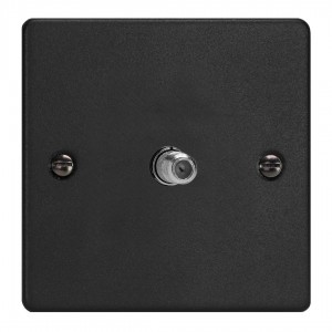 Varilight XDE8S.MB Matt Black 1-Gang TV Socket/ F-Type Satellite
