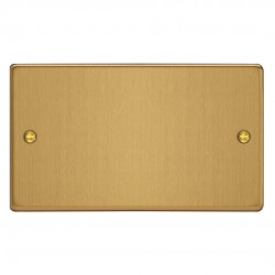 Varilight XDEDB.BB Brushed Brass Double Blank Plate