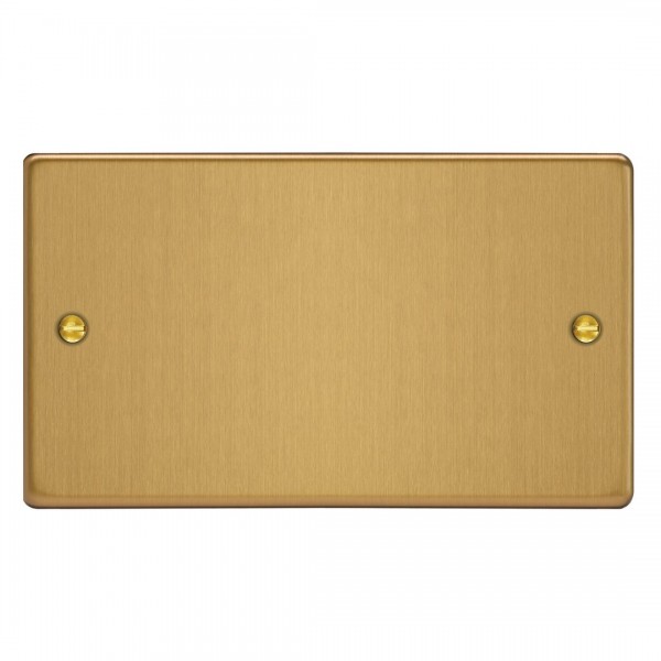 Varilight XDEDB.BB Brushed Brass Double Blank Plate
