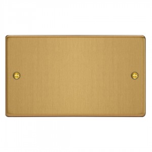 Varilight XDEDB.BB Brushed Brass Double Blank Plate