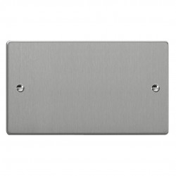 Varilight XDEDB.BS Brushed Steel Double Blank Plate