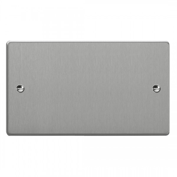 Varilight XDEDB.BS Brushed Steel Double Blank Plate