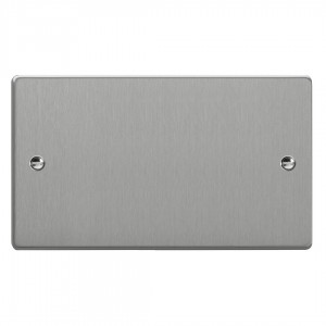 Varilight XDEDB.BS Brushed Steel Double Blank Plate