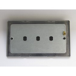 Varilight XDEDB.BS Brushed Steel Double Blank Plate