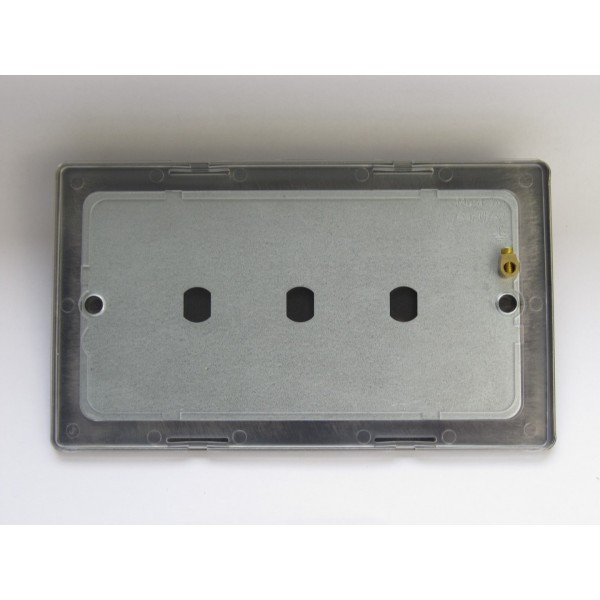 Varilight XDEDB.BS Brushed Steel Double Blank Plate
