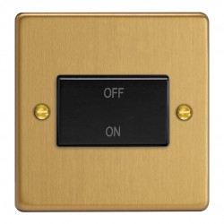Varilight XDEFIB.BB Brushed Brass 10A Fan Isolating Switch (3 Pole)