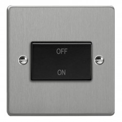Varilight XDEFIB.BS Brushed Steel 10A Fan Isolating Switch (3 Pole)