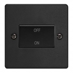 Varilight XDEFIB.MB Matt Black 10A Fan Isolating Switch (3 Pole)