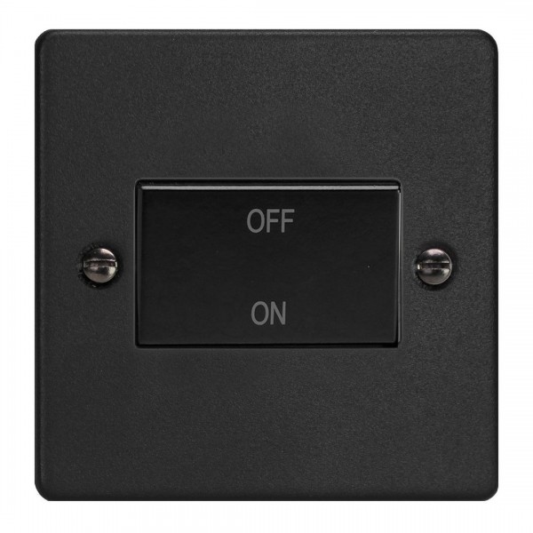 Varilight XDEFIB.MB Matt Black 10A Fan Isolating Switch (3 Pole)