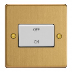 Varilight XDEFIW.BB Brushed Brass 10A Fan Isolating Switch (3 Pole)