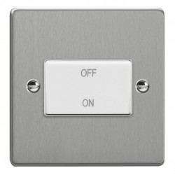 Varilight XDEFIW.BS Brushed Steel 10A Fan Isolating Switch (3 Pole)