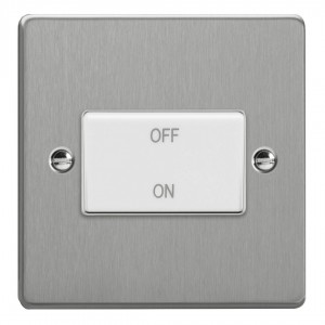 Varilight XDEFIW.BS Brushed Steel 10A Fan Isolating Switch (3 Pole)