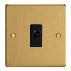Varilight XDEFOB.BB Brushed Brass 16A Flex Outlet Plate