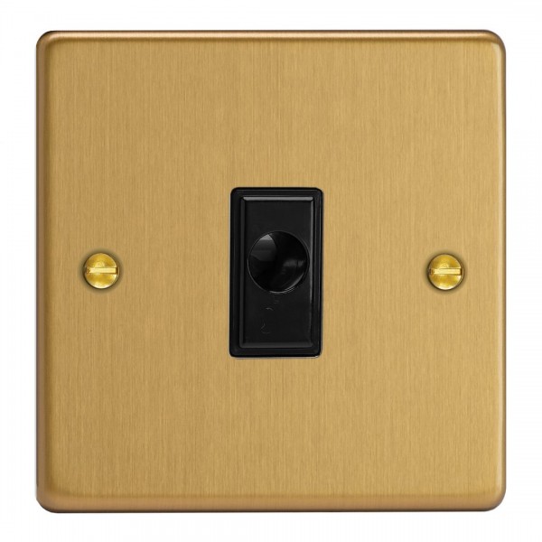 Varilight XDEFOB.BB Brushed Brass 16A Flex Outlet Plate
