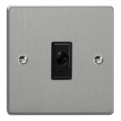 Varilight XDEFOB.BS Brushed Steel 16A Flex Outlet Plate