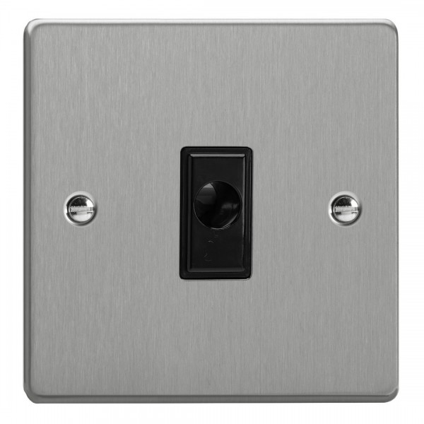 Varilight XDEFOB.BS Brushed Steel 16A Flex Outlet Plate