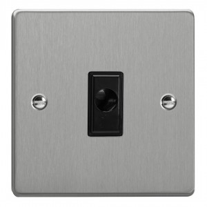 Varilight XDEFOB.BS Brushed Steel 16A Flex Outlet Plate
