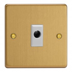 Varilight XDEFOW.BB Brushed Brass 16A Flex Outlet Plate