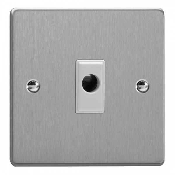 Varilight XDEFOW.BS Brushed Steel 16A Flex Outlet Plate