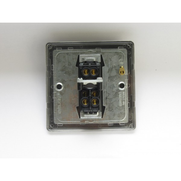 Varilight XDEFOW.BS Brushed Steel 16A Flex Outlet Plate