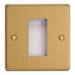 Varilight XDEG1.BB Brushed Brass DataGrid Plate (1 Grid Space)