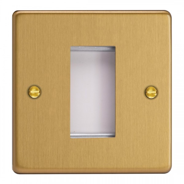 Varilight XDEG1.BB Brushed Brass DataGrid Plate (1 Grid Space)
