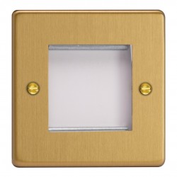 Varilight XDEG2.BB Brushed Brass DataGrid Plate (2 Grid Spaces)