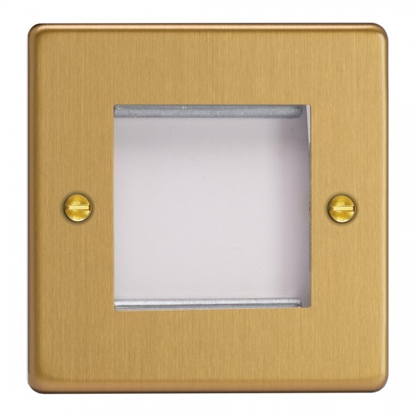 Varilight XDEG2.BB Brushed Brass DataGrid Plate (2 Grid Spaces)