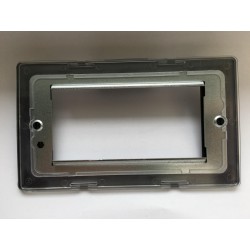 Varilight XDEG4.BB Brushed Brass DataGrid Twin Plate (4 Grid Spaces)
