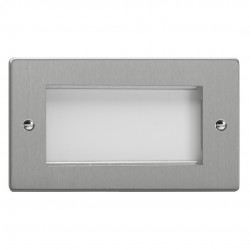 Varilight XDEG4.BS Brushed Steel DataGrid Twin Plate (4 Grid Spaces)