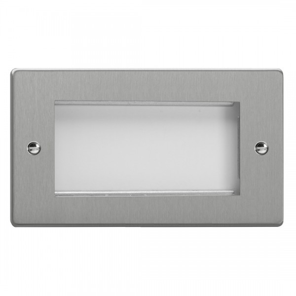 Varilight XDEG4.BS Brushed Steel DataGrid Twin Plate (4 Grid Spaces)