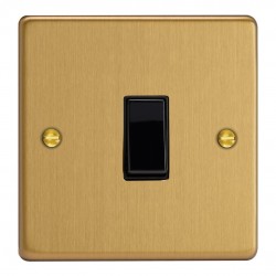 Varilight XDER1B.BB Brushed Brass 1-Gang 10A Retractive Switch