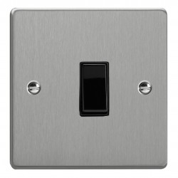 Varilight XDER1B.BS Brushed Steel 1-Gang 10A Retractive Switch