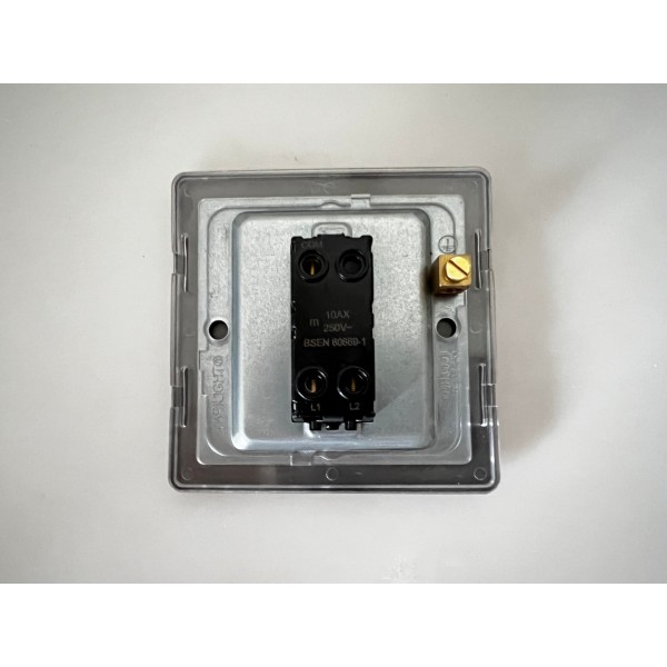 Varilight XDER1B.BS Brushed Steel 1-Gang 10A Retractive Switch