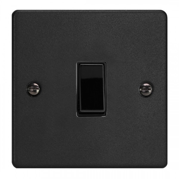 Varilight XDER1B.MB Matt Black 1-Gang 10A Retractive Switch