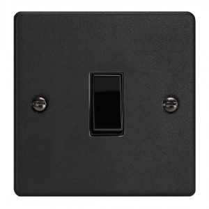 Varilight XDER1B.MB Matt Black 1-Gang 10A Retractive Switch