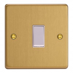 Varilight XDER1W.BB Brushed Brass 1-Gang 10A Retractive Switch
