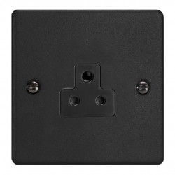Varilight XDERP2AB.MB Matt Black 1-Gang 2A Round Pin Socket