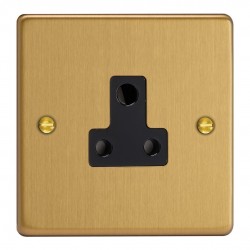 Varilight XDERP5AB.BB Brushed Brass 1-Gang 5A Round Pin Socket