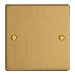 Varilight XDESB.BB Brushed Brass Single Blank Plate