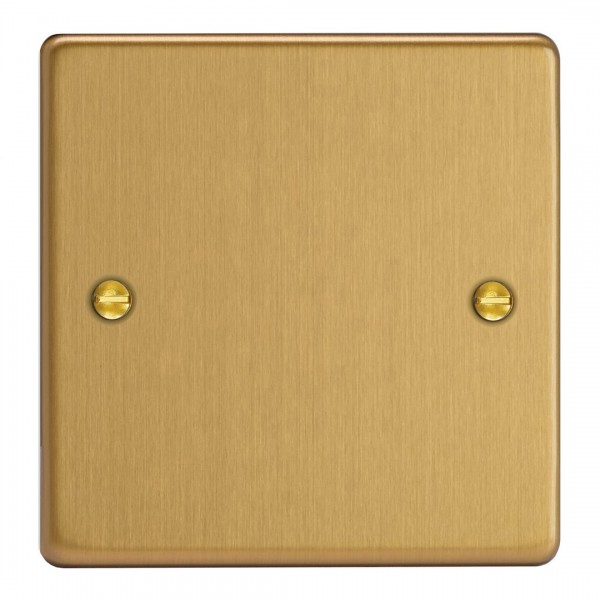 Varilight XDESB.BB Brushed Brass Single Blank Plate