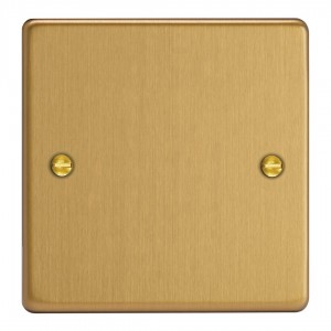 Varilight XDESB.BB Brushed Brass Single Blank Plate