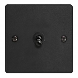 Varilight XDET1.MB Matt Black 1-Gang 10A 1- or 2-Way Toggle Switch