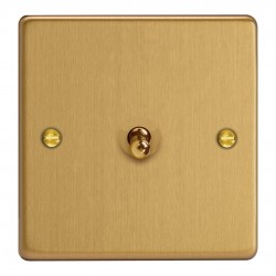 Varilight XDET7.BB Brushed Brass 1-Gang 10A Intermediate Toggle Switch