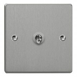 Varilight XDET7.BS Brushed Steel 1-Gang 10A Intermediate Toggle Switch