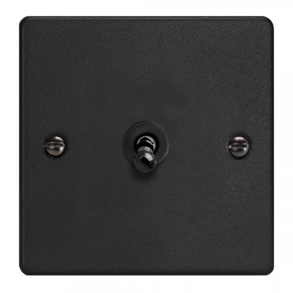 Varilight XDET7.MB Matt Black 1-Gang 10A Intermediate Toggle Switch